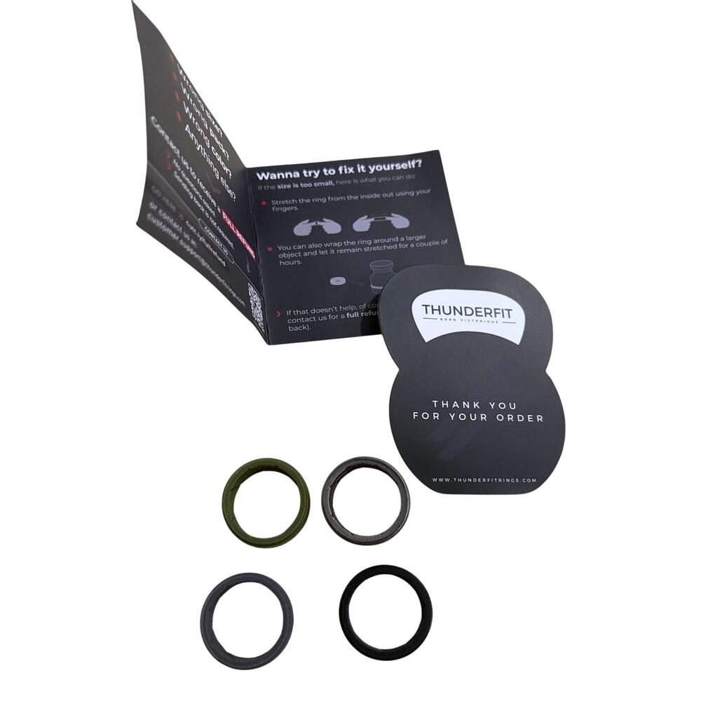 ThunderFit Silicone Wedding Rings Men's Size 10